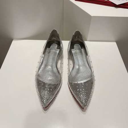 顶级版 原版盒 Christian Louboutin s原版做货重工CL经典红底网纱烫钻系列～ 鞋面：采用高密度网纱面料搭配进口超闪18个切面倒三角水钻，高级 - 点击图像关闭