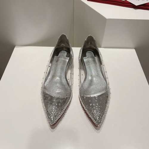 顶级版 原版盒 Christian Louboutin s原版做货重工CL经典红底网纱烫钻系列～ 鞋面：采用高密度网纱面料搭配进口超闪18个切面倒三角水钻，高级