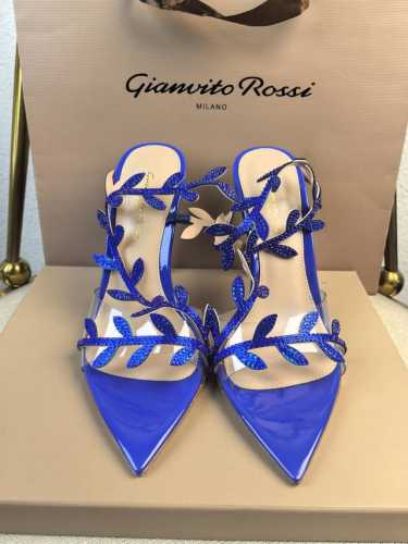 厂批： 吉安维托 罗西 Gianvito Rossi 最新蔓藤月桂叶跟鞋 10.5 8.5 5.5Cm 露趾凉鞋搭配细高跟，性感而精致。 吉安维托 罗西 Gia