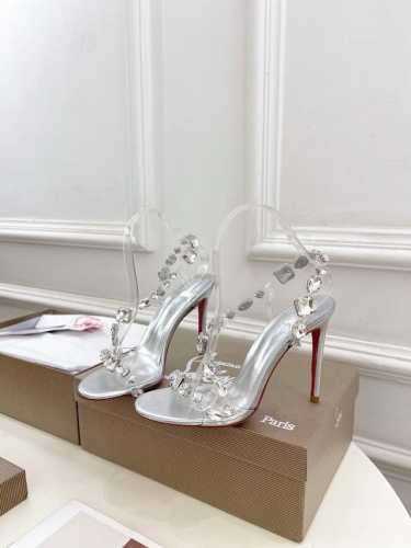 christian Louboutin路铂廷Cl 红底鞋 25Ss最新Just Jewel透明带水晶钻高跟凉鞋系列 魅惑华丽的顶级硬货上新 bs明星同款 平台主