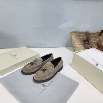 高品质出厂 ！小众潮牌 Brunell0Cucinelli25春夏新款BC复古中性一脚蹬流苏吊坠乐福鞋半拖 单鞋休闲鞋！原版购入系列做货！此品牌是来自意大利的世