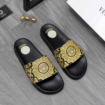 商品商标：Versace 范思哲 拖鞋 正码码数: 38-44 商品材料：精选原版材料原版大底 - 点击图像关闭
