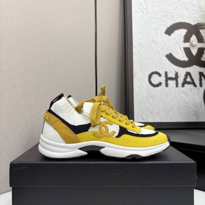 顶级版本 35-40 41 42定做不退换 小香C家 Ss早春新款粉色方格毛呢绿色毛呢拼接休闲运动鞋 chan*L经典款又玩出了新花样 新一季的休闲鞋配色都很好