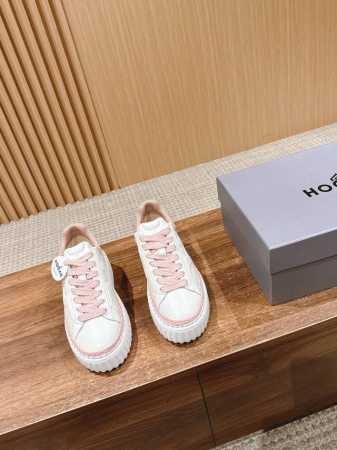 顶级版本 #限女款 Hogan 豪格新款休闲厚底饼干鞋 上脚巨舒服，皮料和大底都非常柔软，颜色小清新，春夏搭配很清爽，可以满足你的日常一切所需！ Size：女码 - 点击图像关闭
