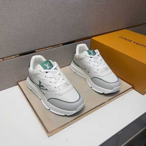 出厂价pp Lv 情侣装休闲鞋2025Z柜同步发售 码数:女36-39 男38-44 45 46订做# 4个颜色鞋面选用多材质拼接网布内里 舒适透气 鞋底 原版