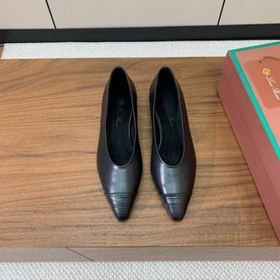 Loro piana 拼色单鞋 极简主义风格 属于非常耐看的款式 高级百搭之王 鞋面牛皮 进口真皮大底 码数 35-41 40 41定制不退换 批