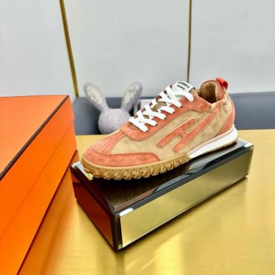 男+10顶级版本Hermes 爱马仕休闲鞋情侣款H家 四季新品运动鞋H家 heros 运动鞋新品简约鞋面牛皮牛筋面，轻盈舒适透气！运动感十足！顶级精品size