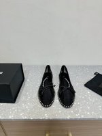 网纱 Alexander Wang 大王新款 圆头柳钉 蝴蝶结单鞋 凹凸感带按摩的鞋垫配上注胶 Logo ，搭配最潮圆头+高弹注塑 女王的绝佳搭配！懒人跳舞鞋的