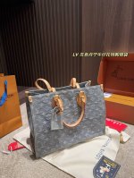 尺寸36.26 Lv 灰色丹宁牛仔托特购物袋