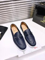 乐福串珠款深蓝皮面 顶级版定制 2025 无论是楦型、面料、钻、钉、内里、大底、都尽可能的接近Zp 鞋底原厂特供原版底 内里进口水染牛皮 私人定制时间3-7天左