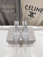 高版本出厂 Jimmy Choo*｜Jc 吉米周2025Ss新款简约烫钻高跟鞋凉鞋 原版套楦，完美的线条，简约大气上脚显气质粗跟舒适百搭，还能拉长双腿显高显瘦显