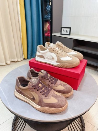 出厂价p Ferragamo 菲拉格慕官网新品更新高品质休闲鞋进口牛皮印花新色配官网透气布料 舒适透气 牛皮内里 配码:38~44 45订做不退换