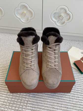 批低帮340 高帮 男款20 Loro Piana Lp新款羊毛运动鞋低帮 高帮休闲板鞋 舒适百搭自带慵懒的高级感明星、时尚博主的私服街拍神器 材质：对版甄选羊 - 点击图像关闭