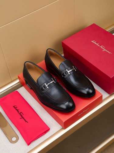 调工厂p价 男装男鞋 运动原单 里 Ferragamo 菲拉格慕 爆款时尚皮鞋官网专柜1:1制作 原版开模好质量看得见 进口高端头层打蜡小牛皮 水染皮内里纹路很
