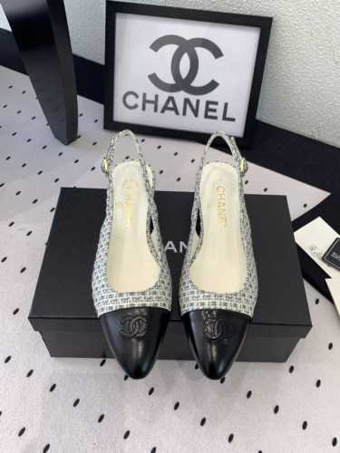 Chanel新款春夏凉鞋 高版本出货 延续小香经典款 舒适百搭显腿型 原版进口毛呢羊皮鞋面 羊皮内里 意大利真皮大底 Size: 35-39 40 41订做