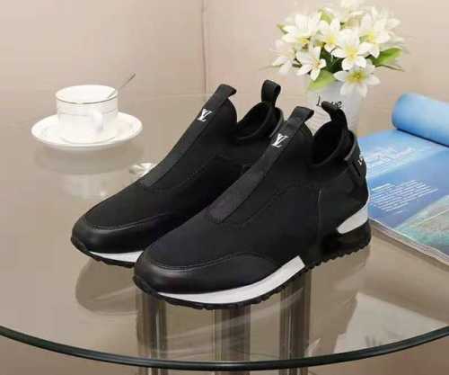 女码 男码 弹力布3A莱卡系列LOUIS VUITTON 路易威登 男女款运动鞋，官网同步1：1复刻，鞋面采用高密度莱卡弹力布拼牛皮，橡胶组合大底，底厚2cm内