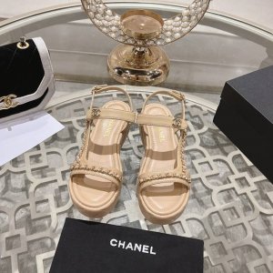 顶级版本 chane* 2025Ss小香春夏新款火爆链条厚底休闲凉鞋 专柜同步 专柜非常火爆 非常难买的一款鞋 全网最火的厚底凉鞋 可想而知小香控不可错过的 颜
