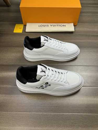 Louis Vuitton 路易威登 -高端品质 原单 -鞋面：进口摔纹小牛皮、鞋身品牌帆布.彩印品牌图腾、鞋舌.后跟.高周波品牌logo -内里：品牌帆布布匹
