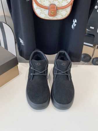出厂价 UGG2024秋冬季新款男士舒适平底系带纯色圆头时尚休闲短靴 1151773， 牛皮磨砂面+内里真羊毛+橡胶大底 码数40-45 - 点击图像关闭