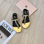 出厂： Saint Lauren 圣罗兰 顶级专柜 新款限定 官网上新 全球首发 Ysl24Ss平底凉鞋 Ysl美鞋 Ysl鞋控 富家千金穿搭 巴黎时装周新款