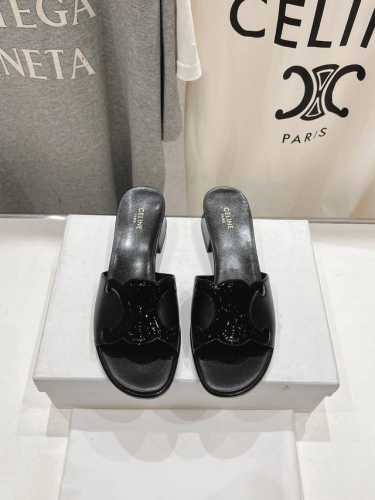 高版本出厂350 Celine 2025Ss初夏最新赛琳复古时髦罗马高跟拖鞋 New Celine*思琳 拖鞋 各大网红同款的凯旋门凉鞋经典又百搭 种草推荐夏天