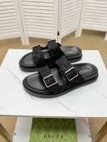 Gucci-古奇 百搭休闲拖鞋，进口原版材质，高档舒适，原版大底轻盈耐磨！纯手工制作，细节决定品质！39-44 45.46.47定做不退换 Tk