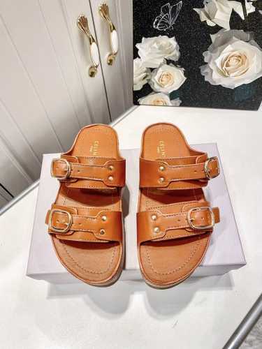 出厂： Celine 赛琳2025专柜 顶级专柜 初夏新品 官网上新 独家首发 Celine 赛琳 凯旋门 25Ss 厚底拖 赛琳拖鞋 Celine 度假风 C
