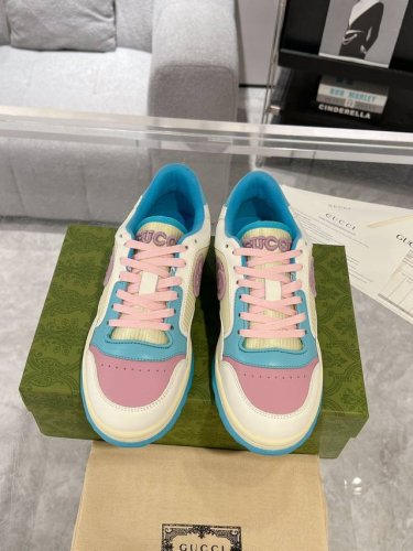 春夏限定Gucci Mac80情侣款运动鞋 早春爆款代购版原版一比一开模大底鞋面头层牛皮 内里原版定制毛巾里全套代购版本码数:35-44