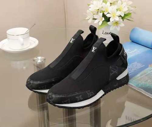 女码 男码 弹力布3A莱卡系列LOUIS VUITTON 路易威登 男女款运动鞋，官网同步1：1复刻，鞋面采用高密度莱卡弹力布拼牛皮，橡胶组合大底，底厚2cm内
