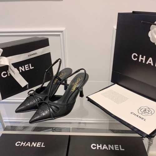 橙子出厂价p chanel 香奈儿经典款 蝴蝶结尖头高跟凉鞋 高跟鞋 尖头设计双C秀线蝴蝶结设计展现独特品味 这双高跟鞋是你时尚 小香专注于打造高品质女鞋 让每