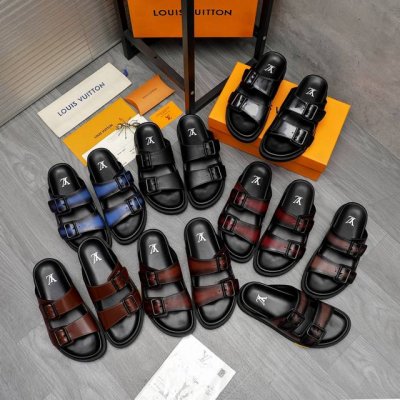 商品商标 Lv [路易威登] 拖鞋 正码.码数: 38-44 45定做不退换 商品材料 精选 珠光牛皮鞋面 脚背皮里 原版大底