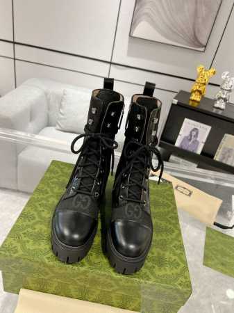 Gucci帆布系带短靴 23FW最新 专柜购买原版一比一打造 所有细节 材料 全部跟你在专柜买到的都一样 码数:35-41 41定做不退换 - 点击图像关闭