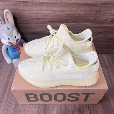 偏小一个码 顶级版本Adidas Originals Yeezy Boost 350 黄油 减震耐磨 低帮 休闲运动鞋 男女同款 码数：36-46 含半码 编码
