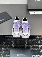 顶级版本 35-40 41 42定做不退换 小香C家Ss早春新款粉色方格毛呢绿色毛呢拼接休闲运动鞋 Chan*L经典款又玩出了新花样 新一季的休闲鞋配色都很好看
