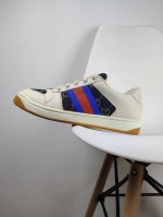 橙子出厂价 跑量主推款 Gucci 古驰小脏鞋系列 经典原型复古百搭做旧脏脏鞋板鞋 复古学院风 怀旧版 情侣款 男女同款 鞋面擦色牛皮拼接经典双G布面料，皮面切