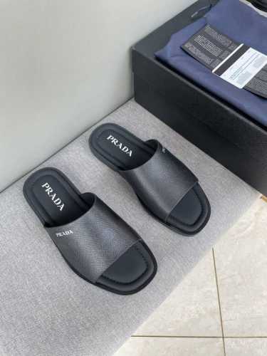 原单品质 Prada普拉达经典款 凉鞋 牛皮垫脚 黑色 39-44齐码现货