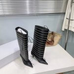 高品质出厂 ！ALI IN 24ss秋冬新款编织风尖头矮跟长靴！ 新品发售 优雅风格 创造不一样的感觉 简约气质款式！ 市场顶级 show bdetails 鞋