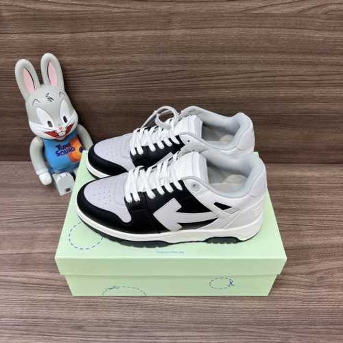 顶级版本Off-White Out Of Office 低帮滑板鞋情侣款黑灰。 Off-White箭头符号、Ziptie 标签、1Ogo印花等经典元素皆在此呈现