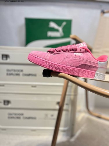 Puma Basket Heart Patent Wn’S 彪马 鸽子 新款运动鞋低帮耐磨休闲板鞋搭配精心设计的配色组合，营造浓郁的复古氛围。鞋面打孔细节,提升