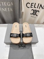 高版本出厂 Scholl & Balenciaga巴黎世家联名款25Ss夏季新款圆头软木平底防滑一字拖鞋 Balenciaga 2025巴黎世家联名Scholl