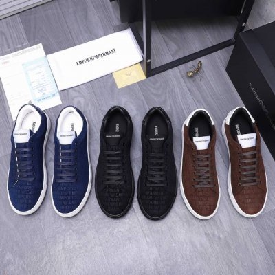 商品商标：Armani 阿玛尼 休闲鞋 正码码数: 38-44 商品材料：精选磨砂牛皮压纹鞋面 羊皮内里 牛皮鞋垫 原版大底