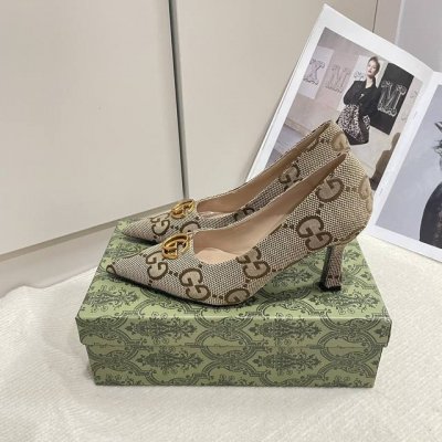 橙子出厂价p gucci 古驰 2025早春新款 大G花布高跟凉鞋 高跟鞋单鞋 小红书推荐 明星同款 早春跟鞋 顶奢新品 跟高 7Cm 码数 34-42
