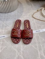 出厂价p Chane*新款平底拖鞋 经典度假风 双 Logo装饰简约清爽 百搭单品 鞋面小牛皮 内里垫脚羊皮 意大利真皮大底 尺码35-39 40 41定做