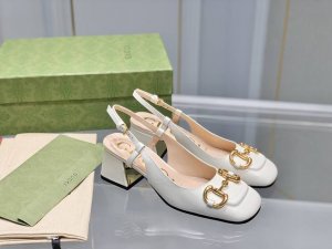 Gucci古奇 早春新款马衔扣丑萌粗跟单鞋 凉鞋 跟高：7.5Cm 5.5Cm 2.5Cm 大底：意大利真皮底 尺码：35-39 34.40.不退换