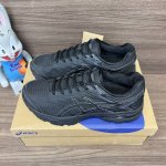顶级版本Asics Gel-Flux 4 舒适运动鞋 织物合成革减震防滑耐磨透气低帮 黑色 货号: 1011A6 09 包装:全套得物配件毒盒配纯棉袜子一副。