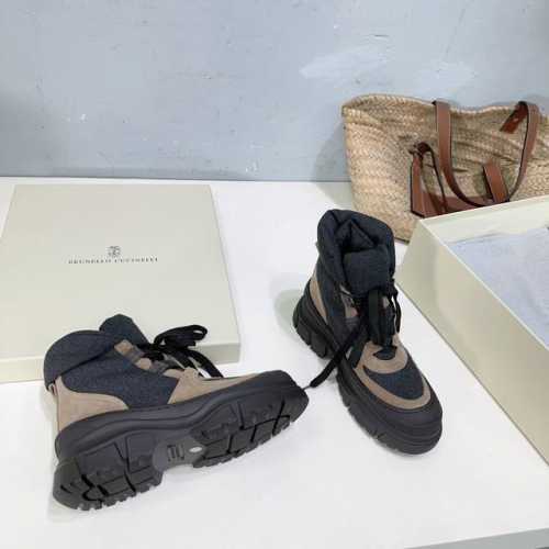 高品质出厂 ！小众潮牌顶级品质！Brunello Cucinelli BC 2024ss秋冬松糕厚底袜筒短靴、马丁靴系列新品！ 强推 显高又显腿的绝绝子短靴～～