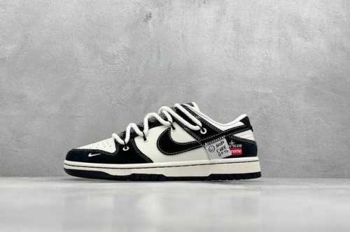400 現貨 终端放店 Xc版 Nk Sb Dunk Low Supreme X 石头岛三方联名 绑带贴布黑勾 周年高端定制 低帮休闲板鞋 #定制鞋盒 大厂纯原