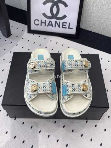 Chanel新款沙滩鞋 高版本出货 上脚舒适超显腿型 夏季出行旅游必备单品 高密度编织鞋面 羊皮垫脚 原版开模大底 Size: 35-39 40 41订做