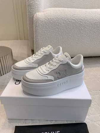 出厂价 CELIN*新款厚底鞋 经典配色 百搭不过时 上脚秒变大长腿 鞋面牛皮 内里透气网面 原版开模大底 尺码35-39 - 点击图像关闭