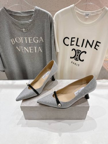 高版本出厂 Jimmy Choo*｜Jc 吉米周2025Ss夏季新款高跟鞋单鞋 原版套楦，完美的线条，简约大气上脚显气质粗跟舒适百搭，还能拉长双腿显高显瘦显腿长